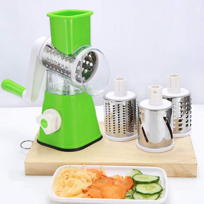 Multifunctional Drum Cutter – 3-in-1  Slicer, Grater & Shredder