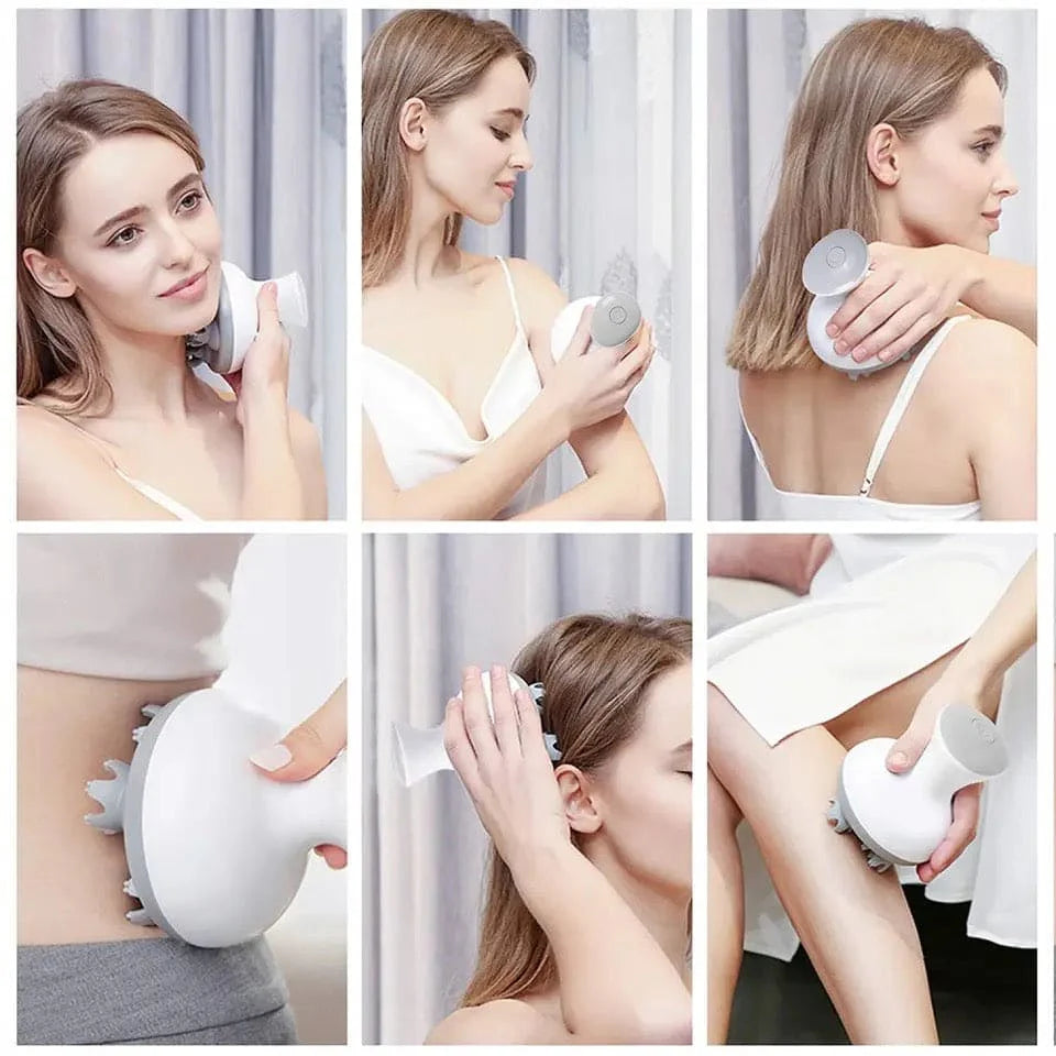 Electric Head, Scalp & Full Body Massager – Waterproof, Rechargeable, Washable | 4D Kneading Heads |