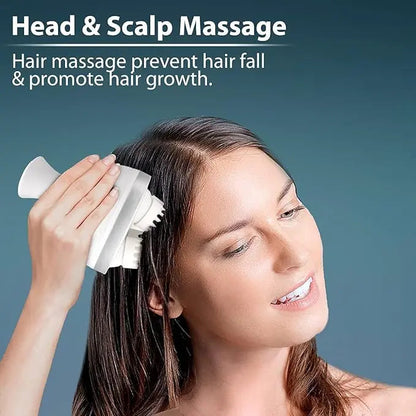 Electric Head, Scalp & Full Body Massager – Waterproof, Rechargeable, Washable | 4D Kneading Heads |
